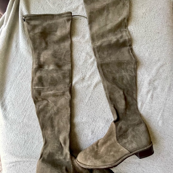 STUART WEITSMAN Lowland Suede Over-The-Knee Boots - Picture 8 of 10